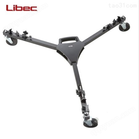 利拍Libec DL-2RB滑轮车地轮便携移动摄像机液压云台三脚架脚轮