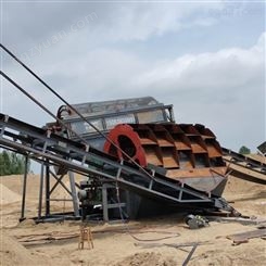 石料洗砂机 大型移动式 沙场洗砂机 石料单双槽生产线