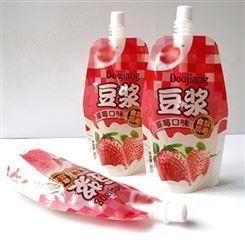 果汁饮料吸嘴包装袋制作 同舟包装 豆浆吸嘴包装袋设计