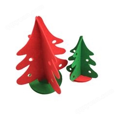  毛毡圣诞树装饰品立体圣诞节日红绿装扮树摆件布置