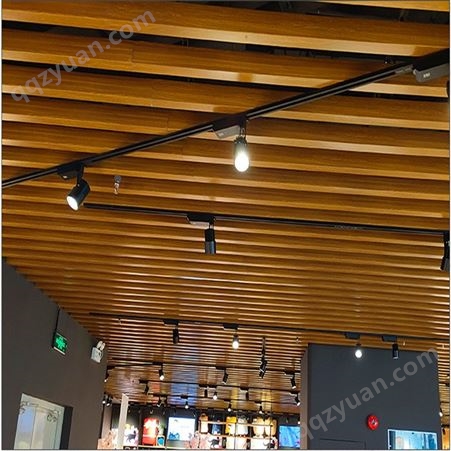 厂家生产木纹铝方通定制铝方管格栅天花幕墙滚涂铝方通天花吊顶