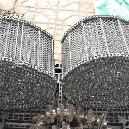 安平瑞申304耐高温不锈钢螺旋输送带 用于食品运输的眼镜型输送带