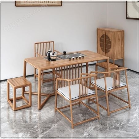 老榆木茶桌 风化原木餐桌家具 实木复古长方形桌椅组合 质量保障