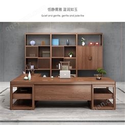 青岛办公家具生产厂家 实木办公家具价格 简约时尚老板桌大班台