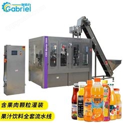 瓶装果汁饮料设备四合一果粒橙灌装机械石榴汁饮料生产线成套设备