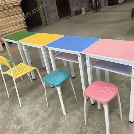 智学校园  现货供应活动室彩色组合桌 