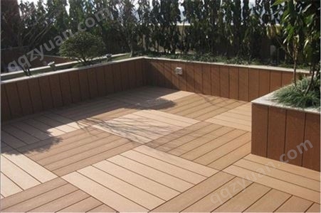 Z198塑木地板生态木板木塑户外防腐阳台庭院露台花园室外防水实心板材