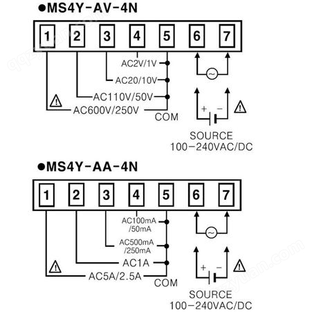Autonics数字显示电压表头MS4W四位直流电压电流表现货