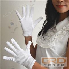 白手套全棉礼仪接待工作健康卫生节目表演无尘防滑手套