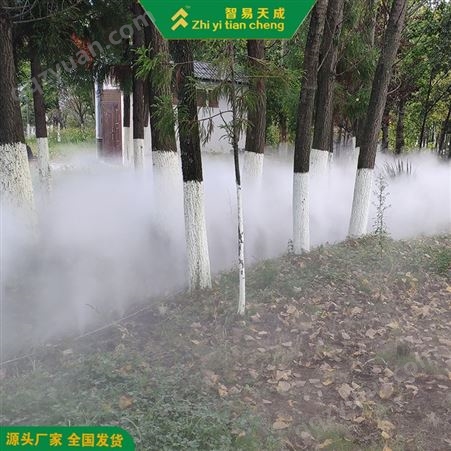 滨州小区冷雾系统安装公司 休闲山庄雾化喷淋系统 智易天成