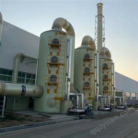 定制加工大型工厂用环保玻璃钢脱硫塔 烟气除尘塔 除酸雾