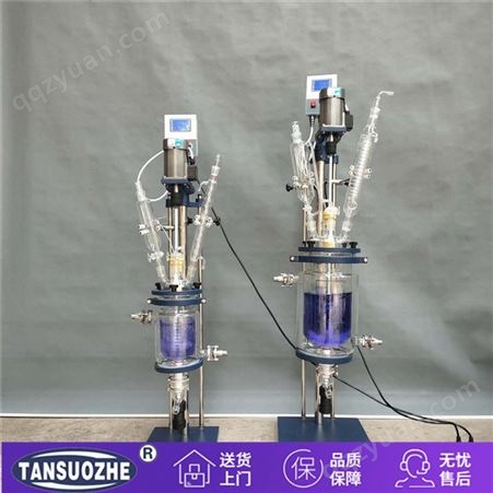 TSZSF-2L实验室反应设备 蒸馏萃取反应器 高低温玻璃反应釜 实验室聚合反应釜