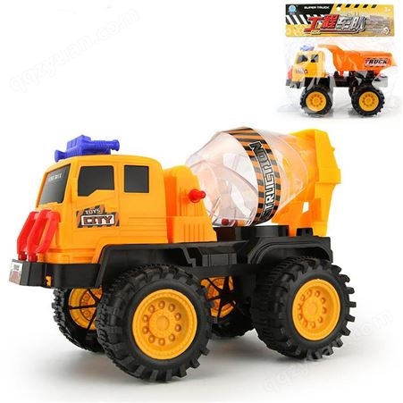 滑行工程车 挖掘机玩具 儿童搅拌车地摊爆款玩具批发