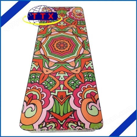 1MM瑜伽垫铺巾 彩色印花民族风麂皮绒瑜伽垫 天然环保橡胶瑜珈垫