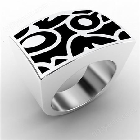316不锈钢戒指传统经典文化 景泰蓝珐琅工艺 钛钢介子饰品加工