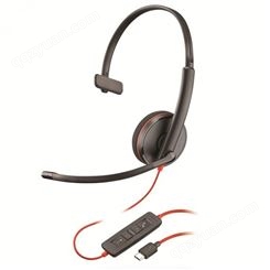 宝利通（POLY）缤特力C3210 单耳头戴式呼叫中心话务耳机 USB接口直连电脑带线控 C3210-C单耳Type-C通用版