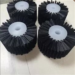 工业毛刷辊  滚筒刷  厂家定做小型尼龙丝刷 除尘空心毛刷轮 圆形圆柱刷
