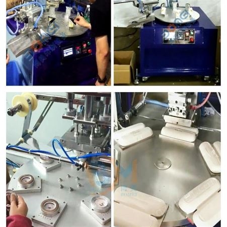 博美195C6六工位转盘烫金机自动下料 平压烫印机 自动化烫印机 多工位烫金机 塑胶模烫银机