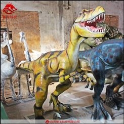 仿真迅猛龙盗龙恐爪龙雕塑公园景区博物馆玻璃钢树脂恐龙模型恐龙园设计施工