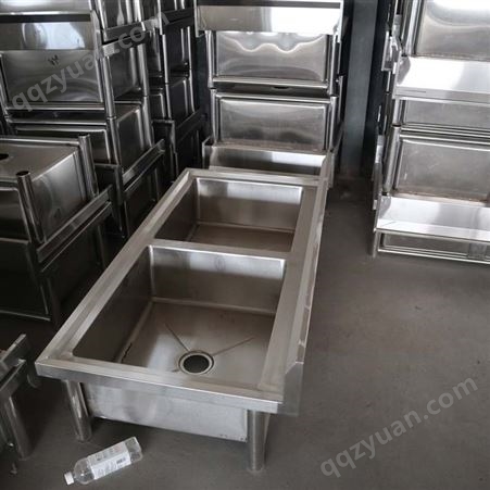 食堂工地不锈钢洗手池 广西商用不锈钢水槽单双三水槽洗碗池