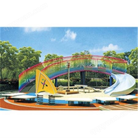 游乐场滑梯厂家户外游乐设施儿童游乐设备彩虹桥不锈钢滑梯组合