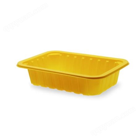定制1913*4食品打包盒 PP食品级黄色塑料盒 生鲜肉封口锁鲜盒包装