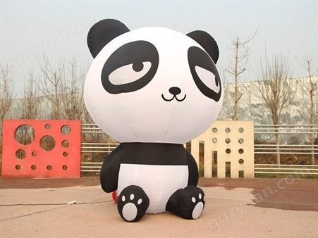 非凡充气熊猫卡通气模国宝黑白熊猫呆熊帽子熊猫公仔定制装饰美陈