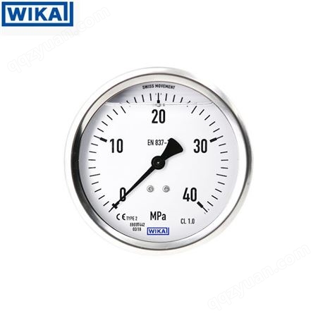 威卡WIKA 黄铜波登管压力表耐震213.53.100 G1/2 德国 EN8