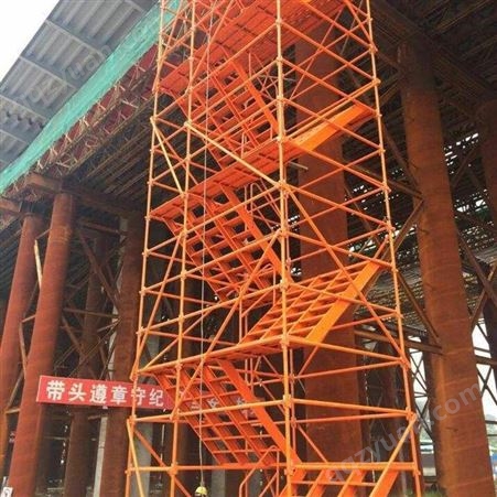 安全爬梯规格 路桥施工爬梯 组合式安全爬梯 建筑安全爬梯 桥梁施工安全梯笼