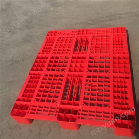 网格川子型1.2*1.0米塑料托盘 现货供应可堆码叉车专用托盘内置钢管货架托盘