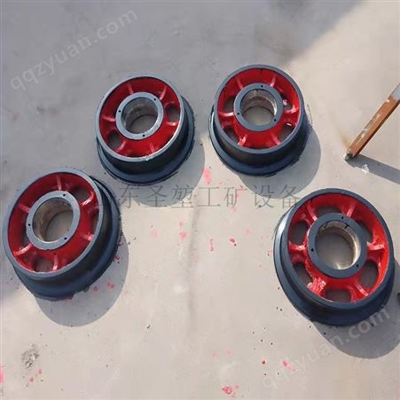 铸钢矿车轮 空心耐压车轮 外径350铸钢轮 多种规格可定做