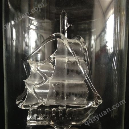 六角玻璃瓶 手工吹制磨砂船白酒瓶   异形小船醒酒器  帆船泡酒瓶