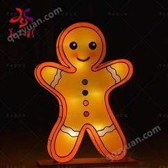 圣诞姜饼人饰品节庆装饰灯华亦彩制作大型圣诞节装饰品