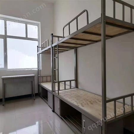 钢制宿舍上下床 学生用0.9米宽加厚上下铺双层铁架床