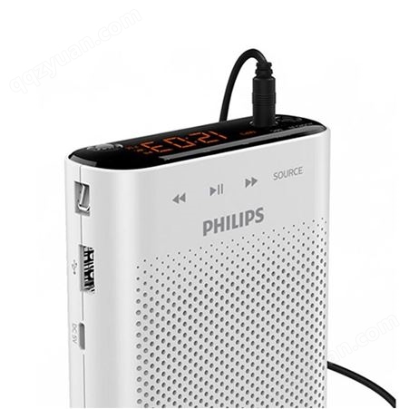飞利浦(PHILIPS) 便携式扩音器小蜜蜂大功率教学导游腰挂扩音喇叭话筒腰麦插卡播放器SB210