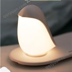 飞利浦智能台灯 创意小鸟床头带无线充卧室LED小夜灯 可移动小台灯
