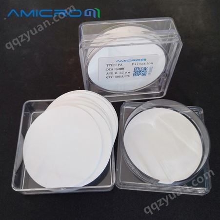 Amicrom聚偏氟乙烯滤膜PVDF微孔滤膜亲水 25mm 1.60um 50张/盒 CQPV025160 过滤膜