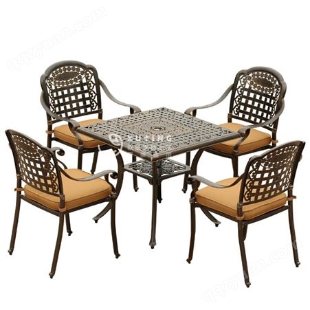 铸铝桌椅户外庭院景区别墅阳台露台室外休闲酒吧餐饮桌椅组合家具