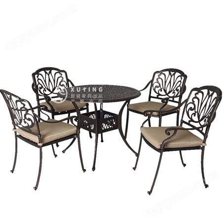 铸铝桌椅户外庭院金属茶几桌椅组合休闲别墅露台酒吧咖啡厅餐饮椅