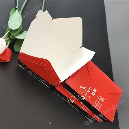 工厂现货一次性纸餐盒  白卡纸打包盒   定制彩印外卖便当盒   炒饭炸鸡盒