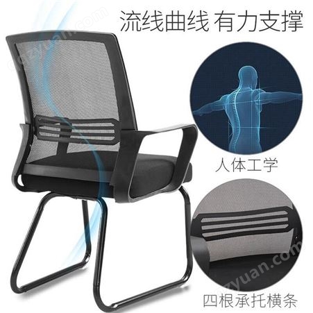 柜都厂家批发 电脑椅 办公椅 培训椅 弓形椅 人体工学椅