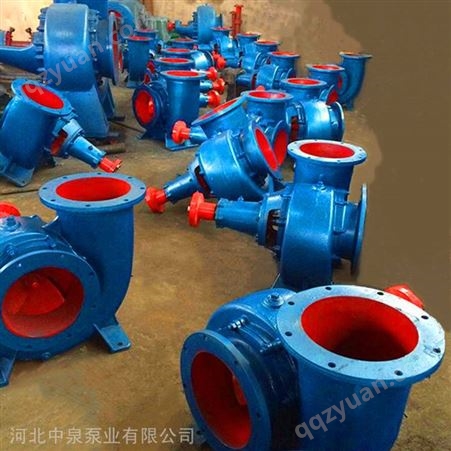 蜗壳混流泵电动15KW 吾峰中泉大型离心铸铁配件 落地式单级混流泵厂家