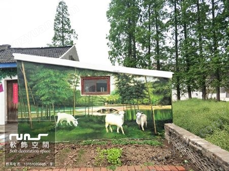 农村墙体彩绘、农村3D立体画、新农村壁画彩绘、美丽乡村文化墙彩绘