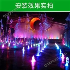 大型广场音乐喷泉 水下舞池灯 客户安装效果实拍图 RGB单色led涌泉灯