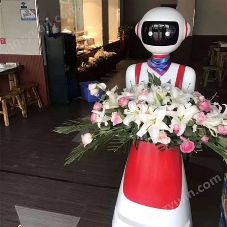 五丰餐厅机器人 协助服务员 云端智能送餐迎宾