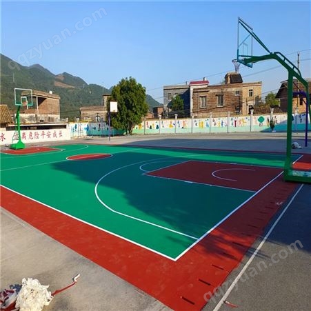 柳州三江幼儿园篮球场地 跑道彩色EPDM篮球场地